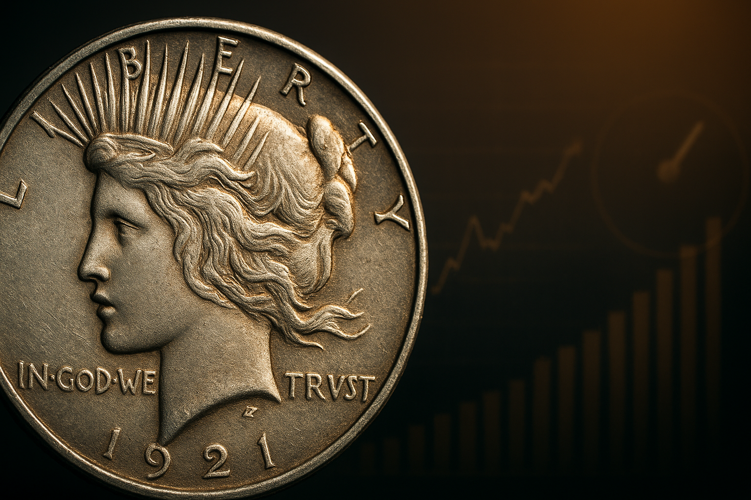 Peace silver dollar obverse and reverse
